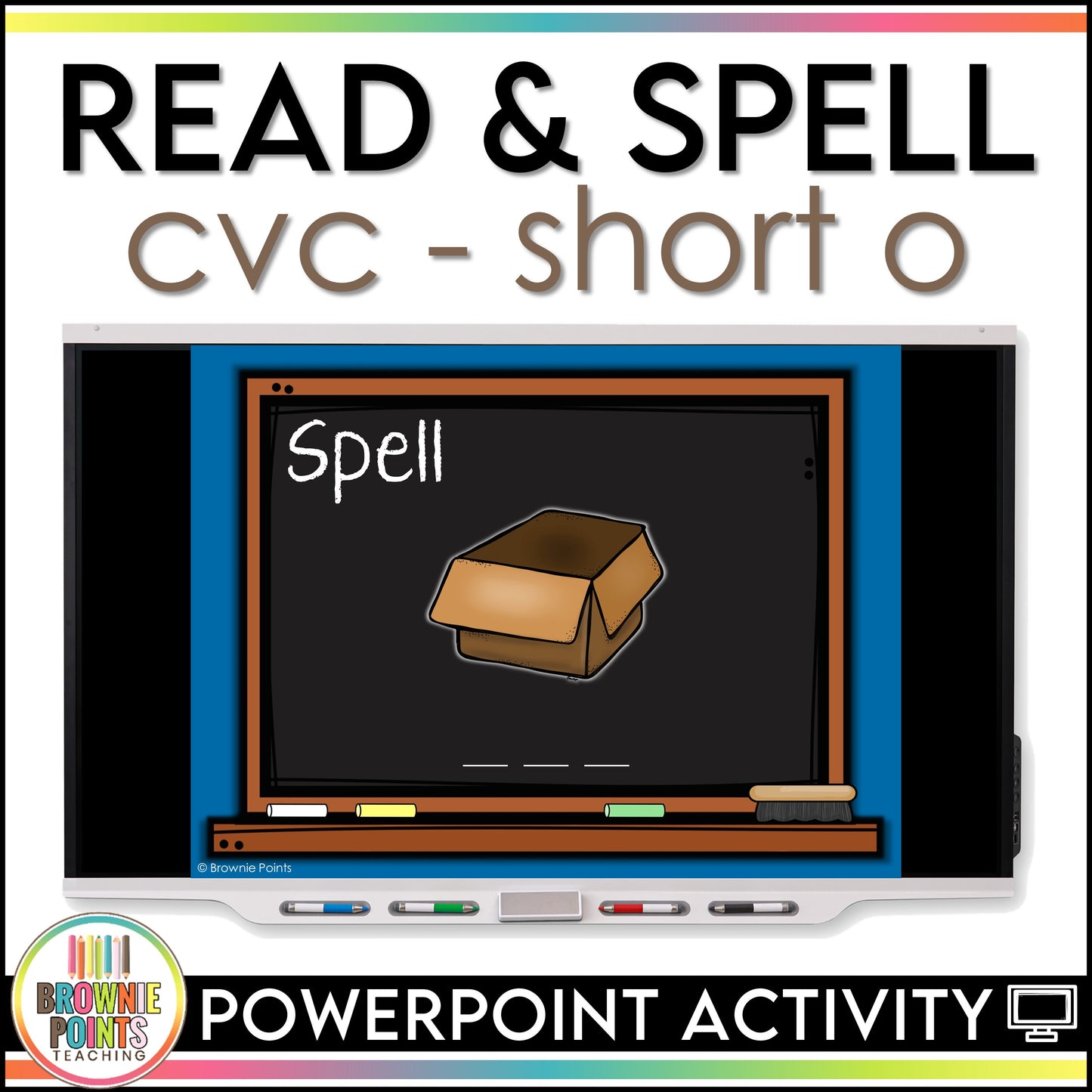 CVC Words PowerPoint Game - Short O