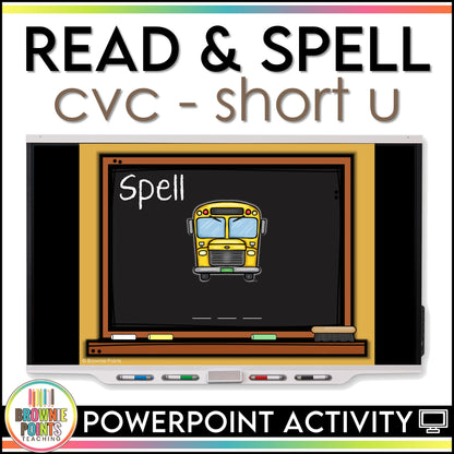 CVC Words PowerPoint Game - Short U