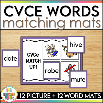 CVCe Words Matching Mats