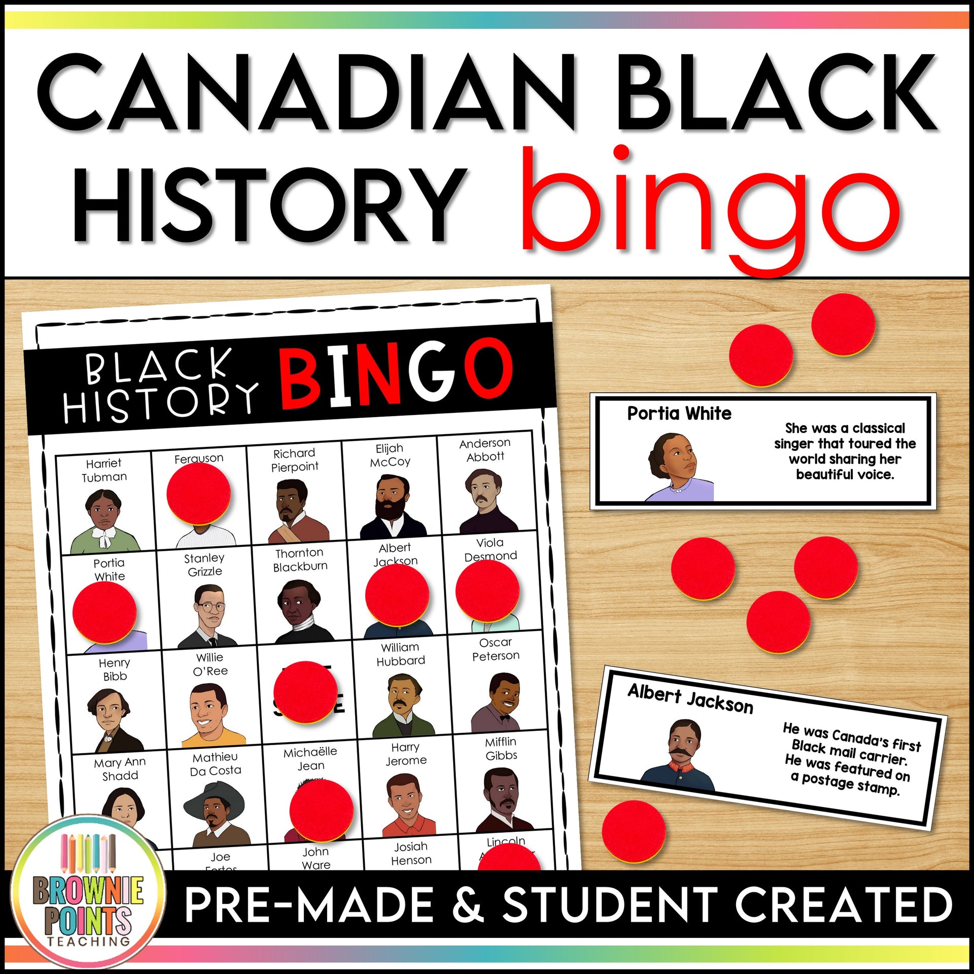 black-history-in-canada-bingo-brownie-points-teaching-shop for Black History Bingo Free Printable Black History in Canada - Bingo – Brownie Points Teaching Shop for Black History Bingo Free Printable