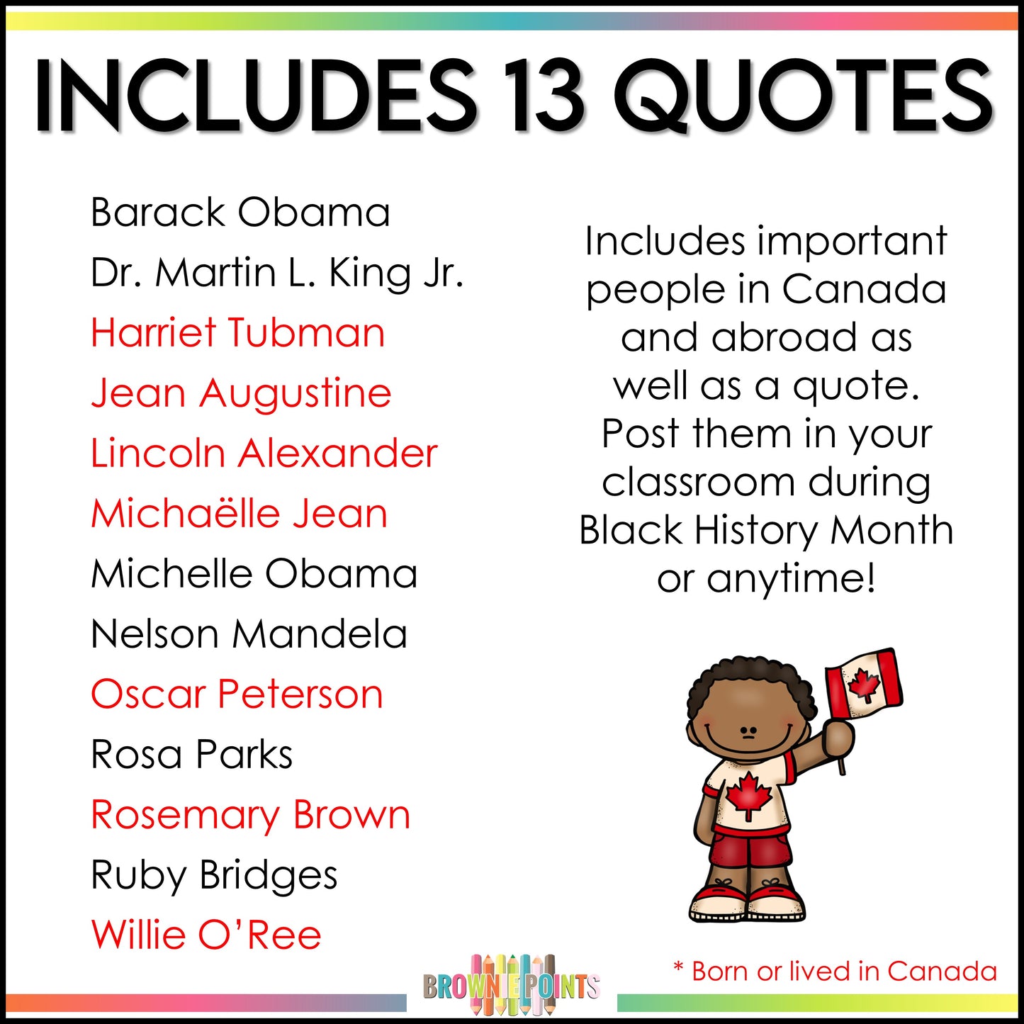 Black History in Canada - Quote Posters