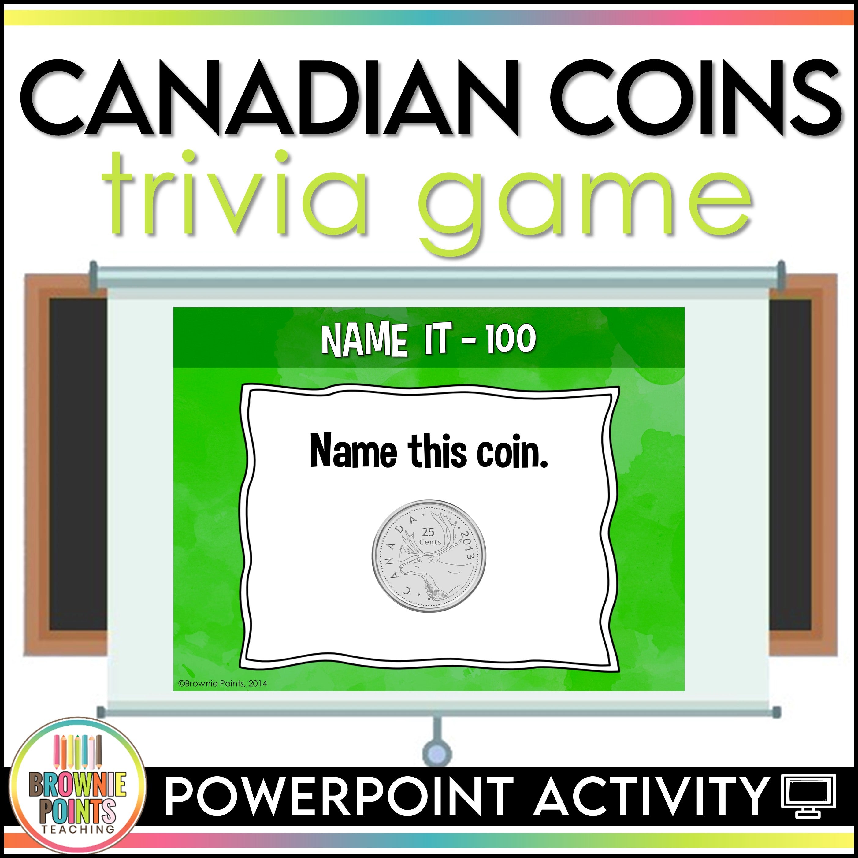 Canadian Coins PowerPoint Game Brownie Points Teaching Shop