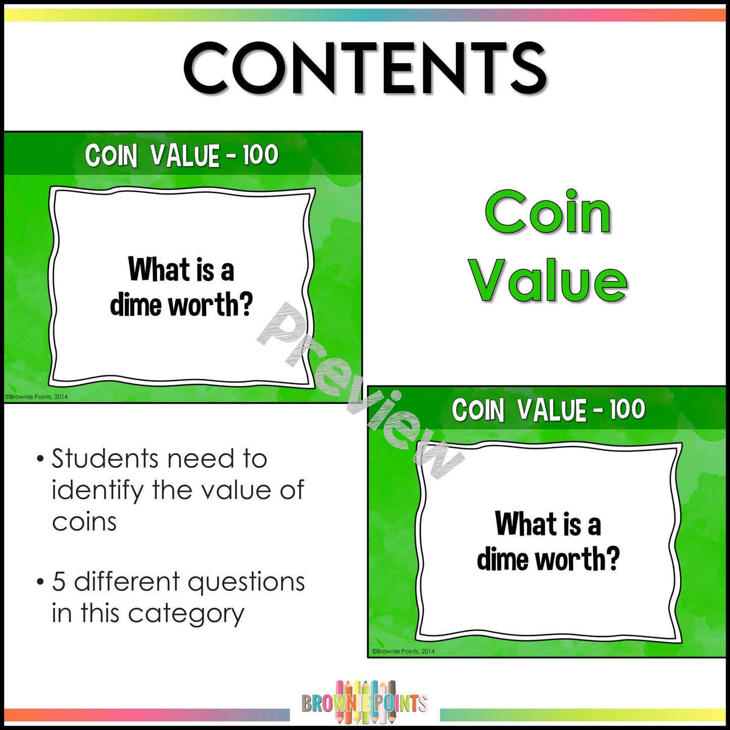 Canadian Coins PowerPoint Game