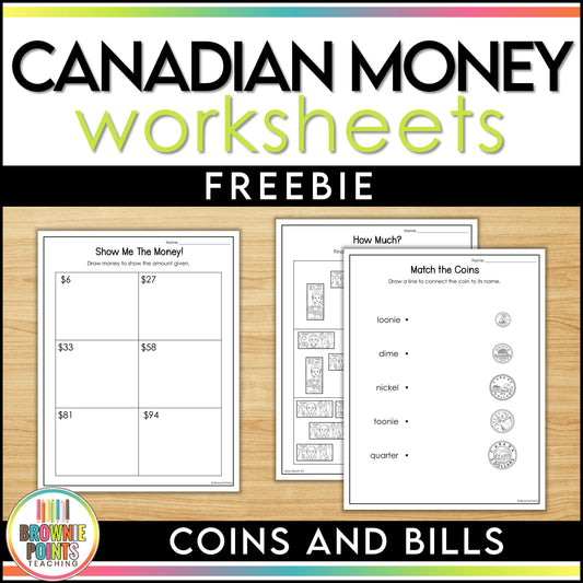 Canadian Money Worksheets
