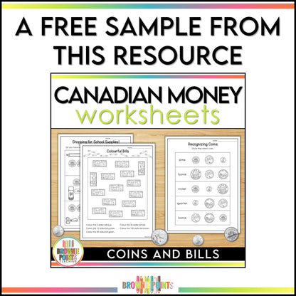 Canadian Money Worksheets