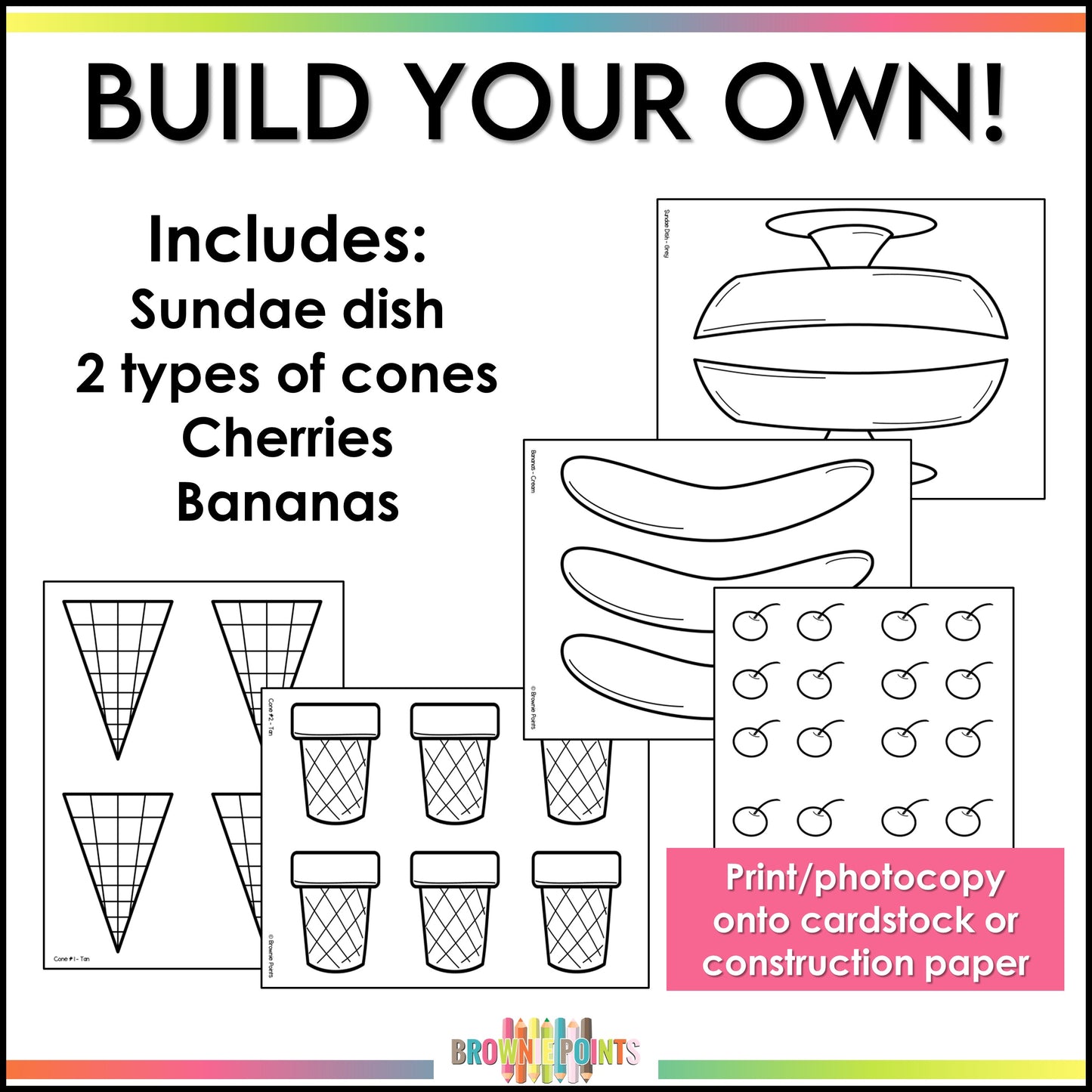 Counting Coins Money Craft - Ice Cream Themed