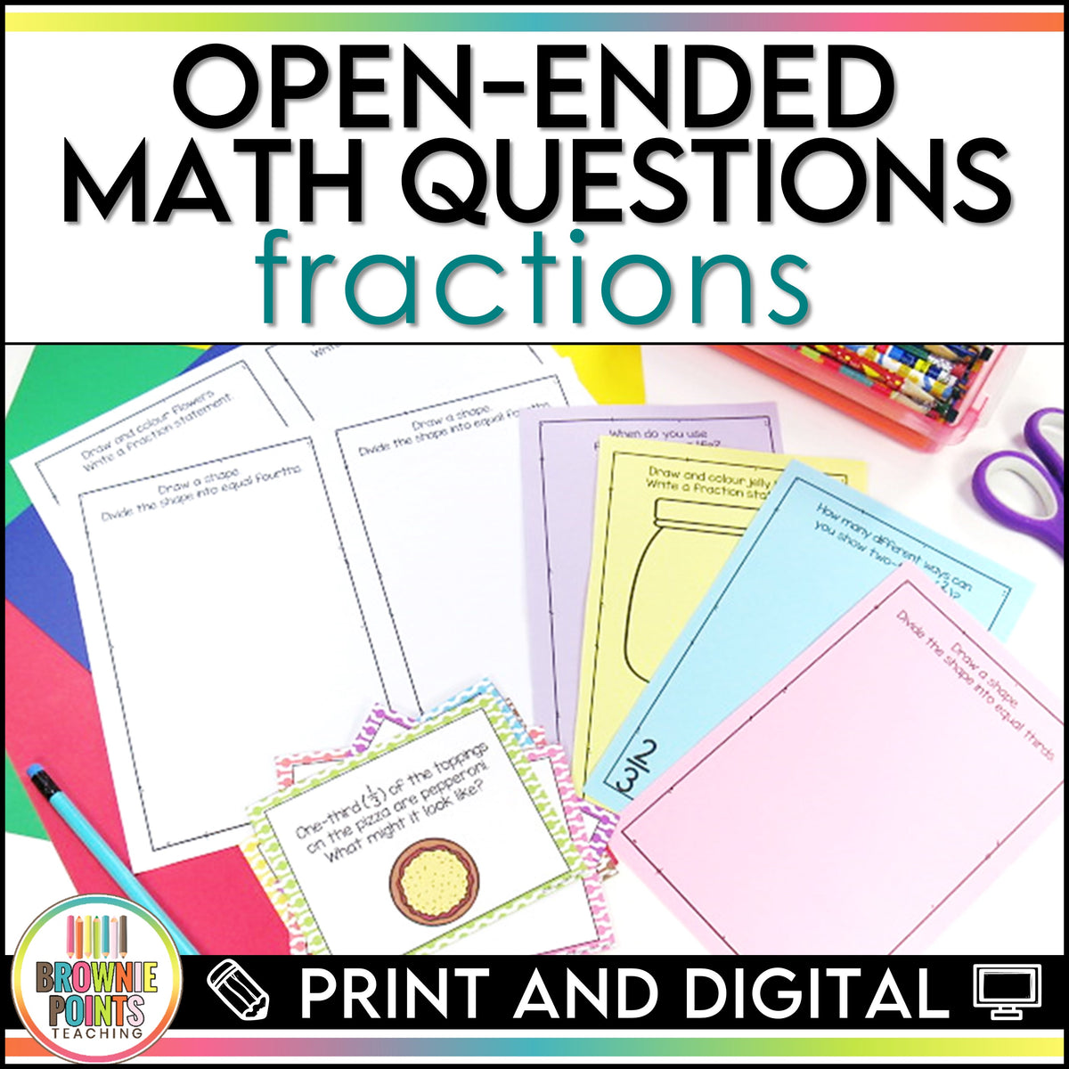 Open Ended Math Class Open-Ended Math Questions - Fractions – Brownie Points Teaching Shop