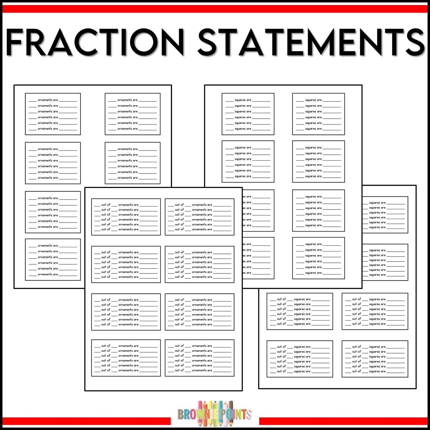 Fractions for Christmas - Christmas Math Craftivities