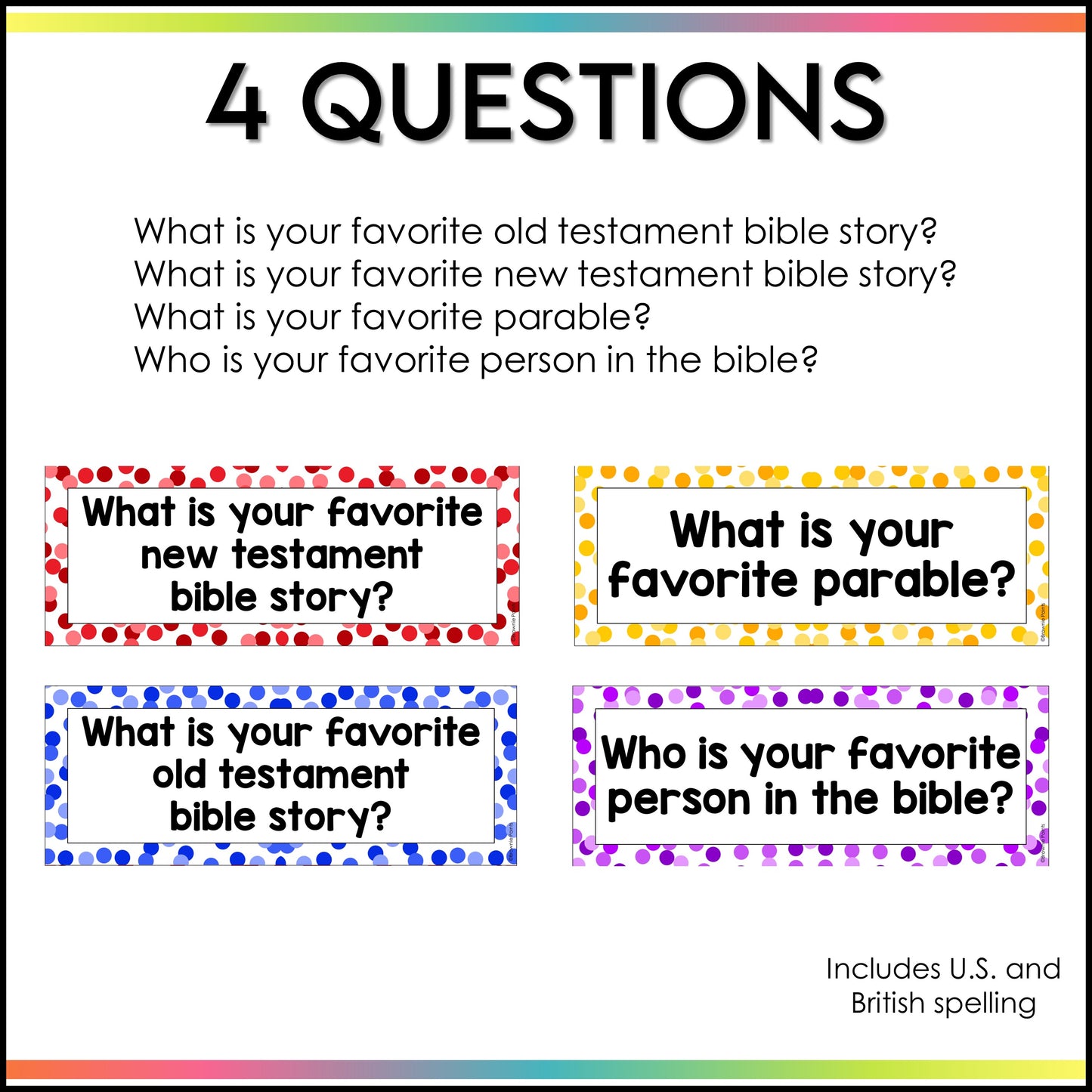 Graphing Questions - Bible Theme