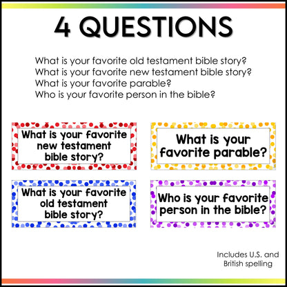 Graphing Questions - Bible Theme