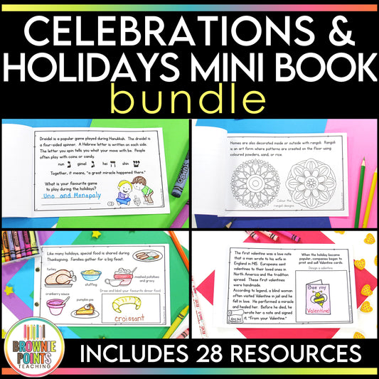 Celebrations and Holidays Around and World Mini Book Bundle