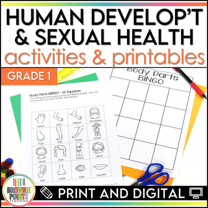 Human Development and Sexual Health - Grade 1 Ontario