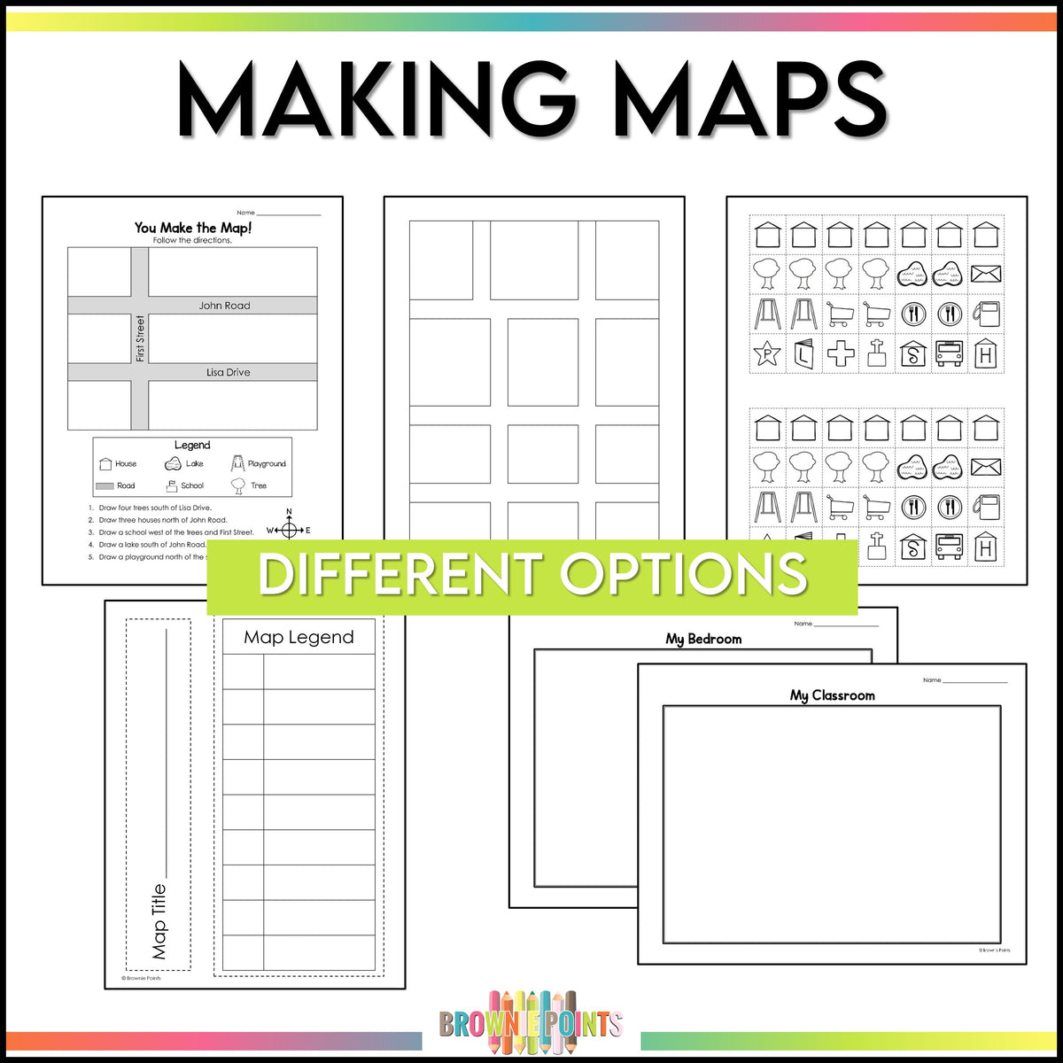 Map Skills - Activities and Printables – Brownie Points Teaching Shop