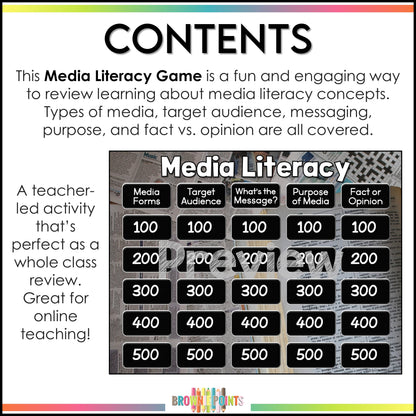 Media Literacy PowerPoint Game