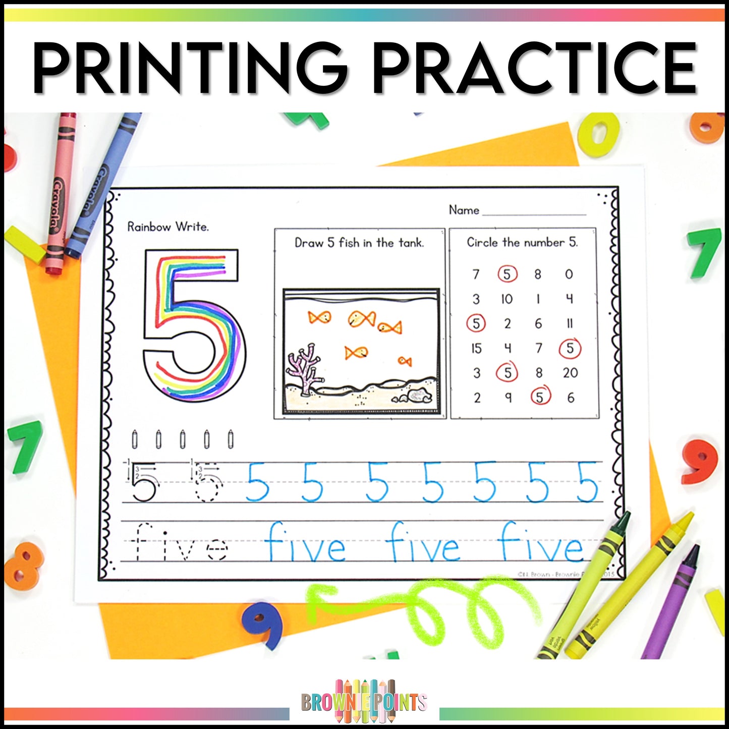 Alphabet and Number Printing Practice Bundle