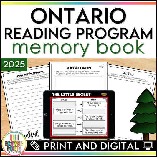 Ontario Reading Program Memory Book 2025