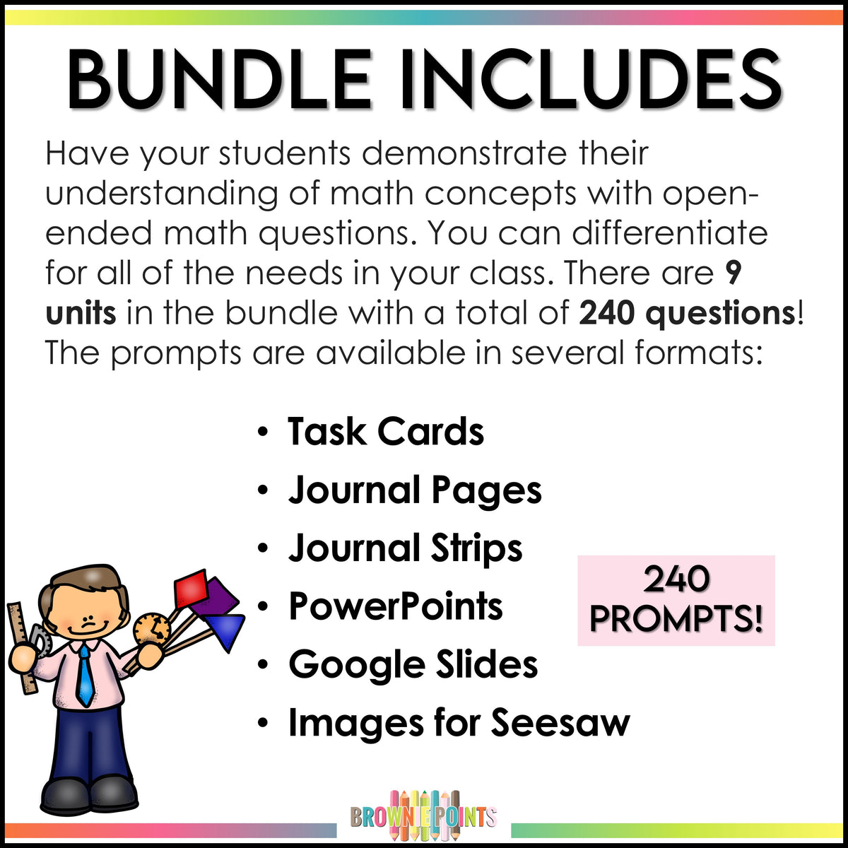 Open Ended Math Question Daily Open-Ended Math Questions Bundle – Brownie Points Teaching Shop