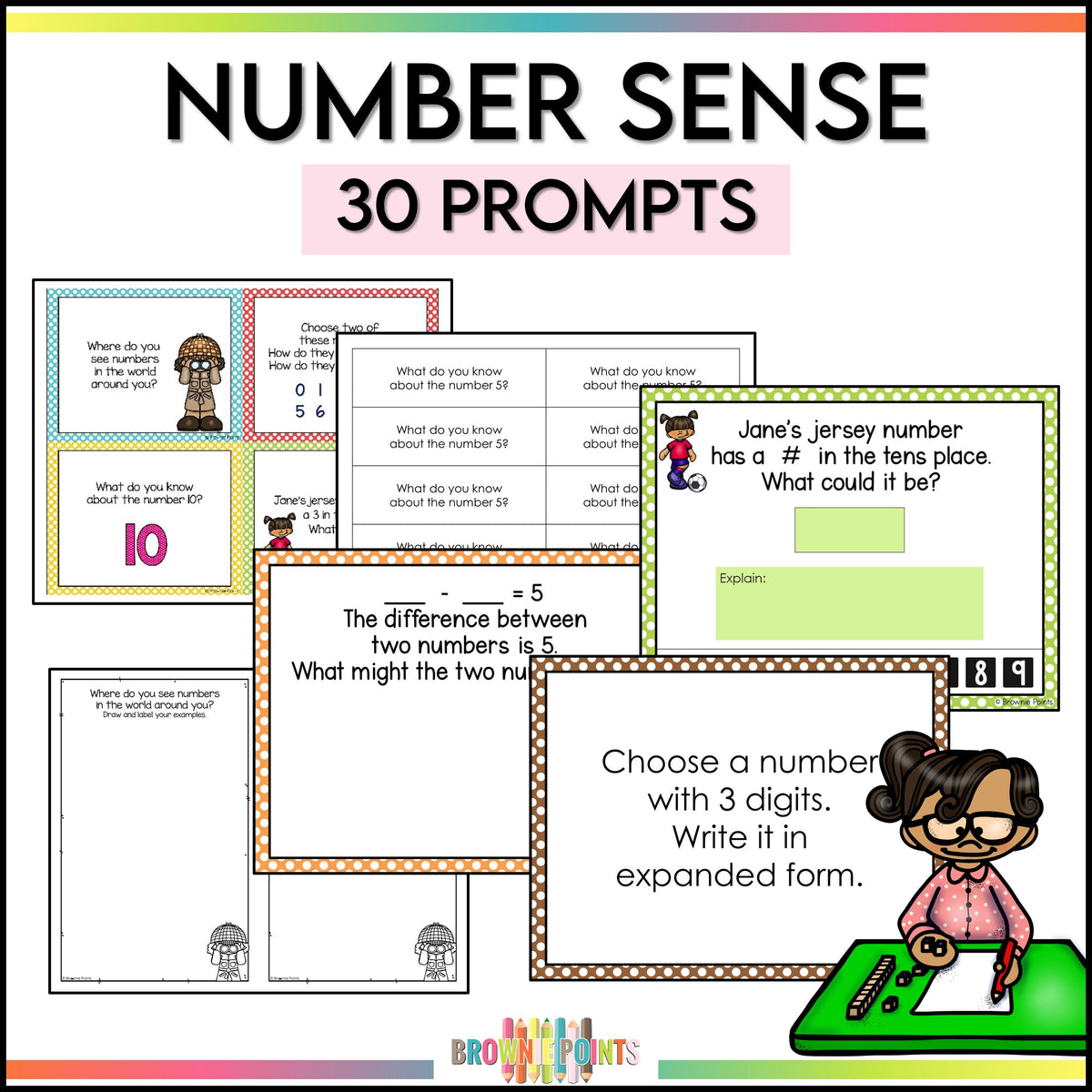 Open Ended Math Question Daily Open-Ended Math Questions Bundle – Brownie Points Teaching Shop