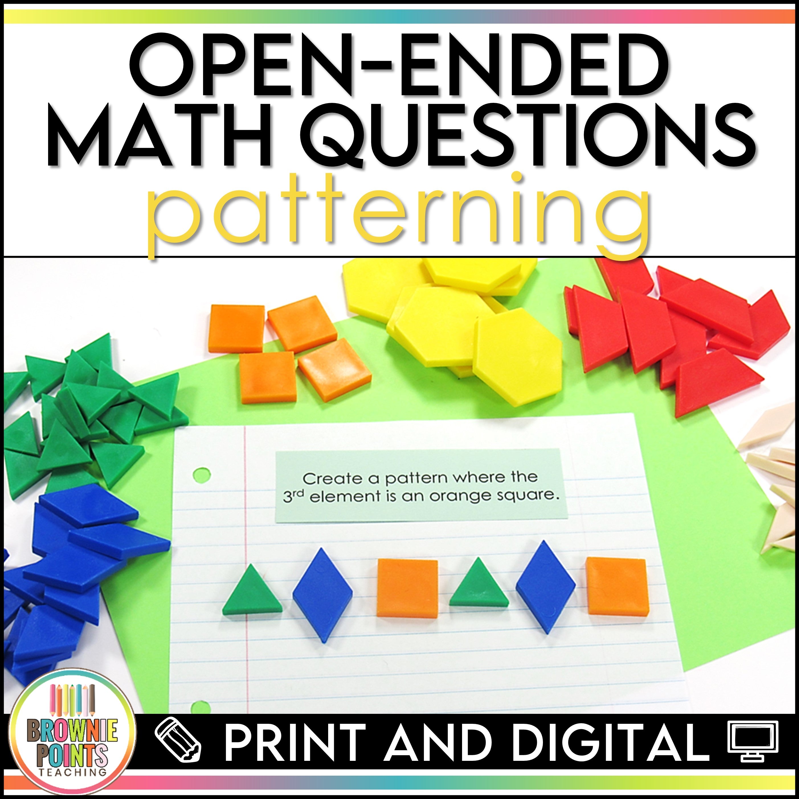 Open Math Open-Ended Math Questions – Brownie Points Teaching Shop