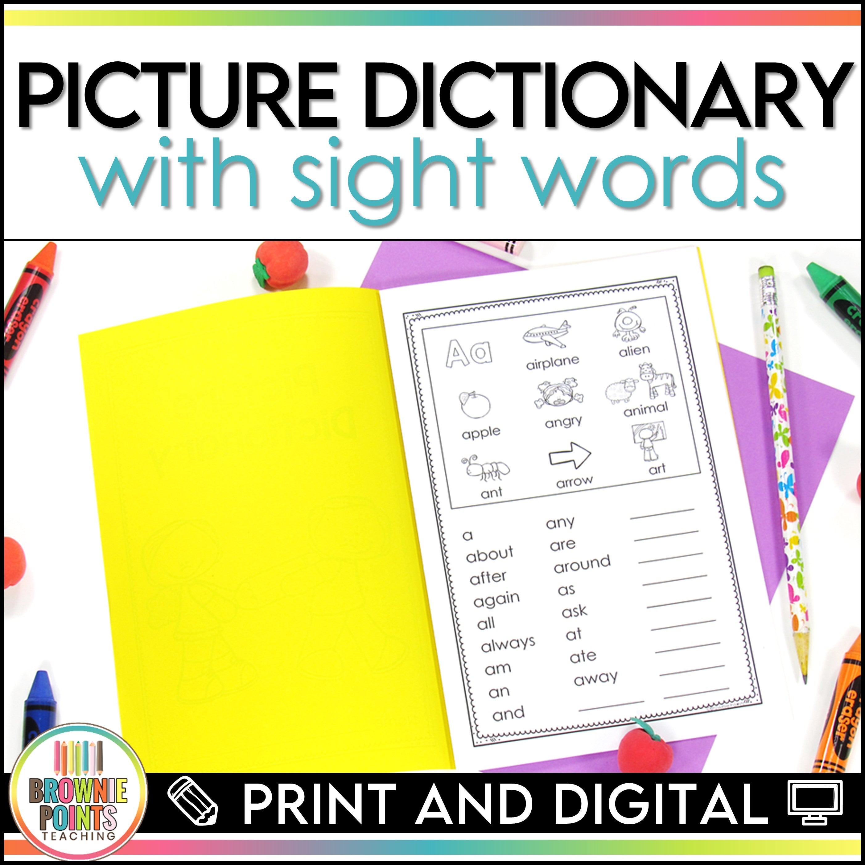 Point It Personal Picture Dictionary with Sight Words – Brownie Points Teaching Shop