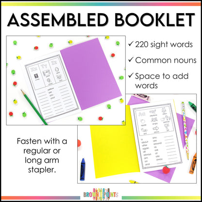Point It Personal Picture Dictionary with Sight Words – Brownie Points Teaching Shop