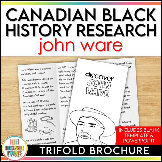 John Ware Trifold Biography