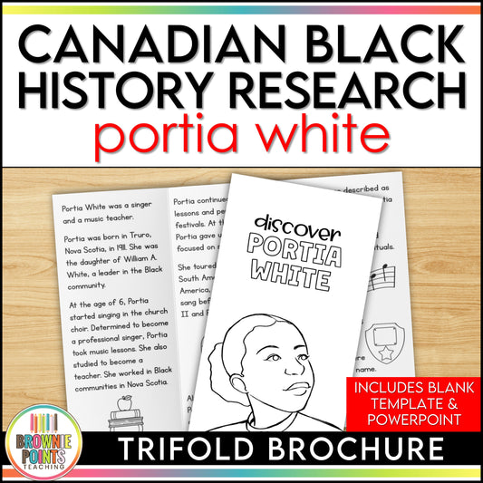 Portia White Trifold Biography