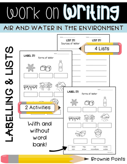 Work on Writing - Air and Water in the Environment