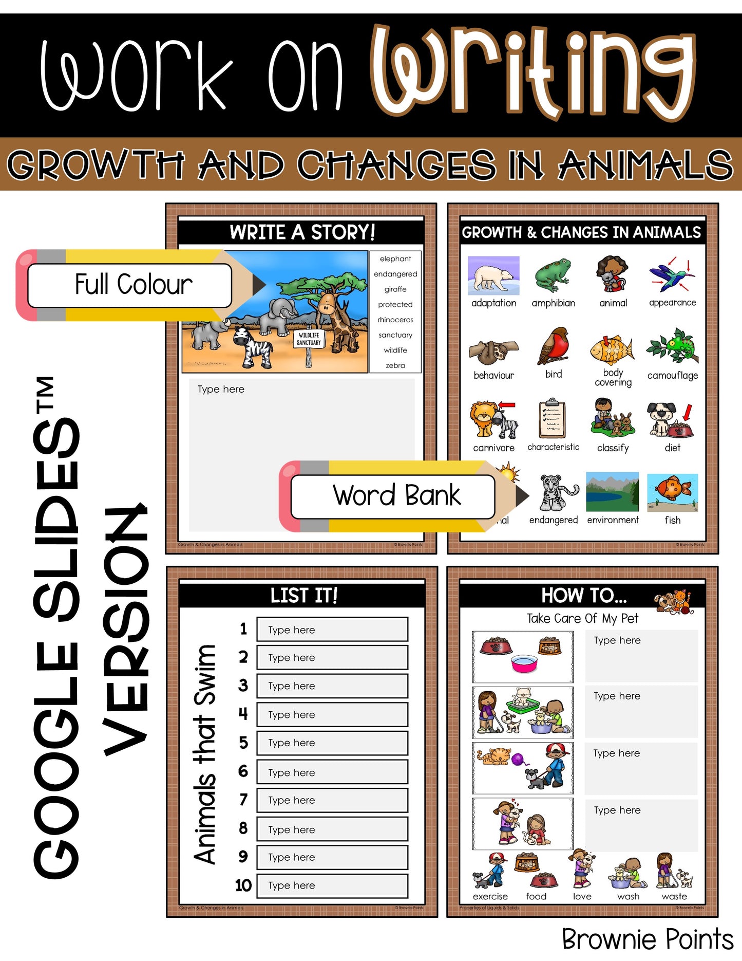 Work on Writing - Growth and Changes in Animals