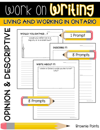 Work on Writing - Living and Working in Ontario