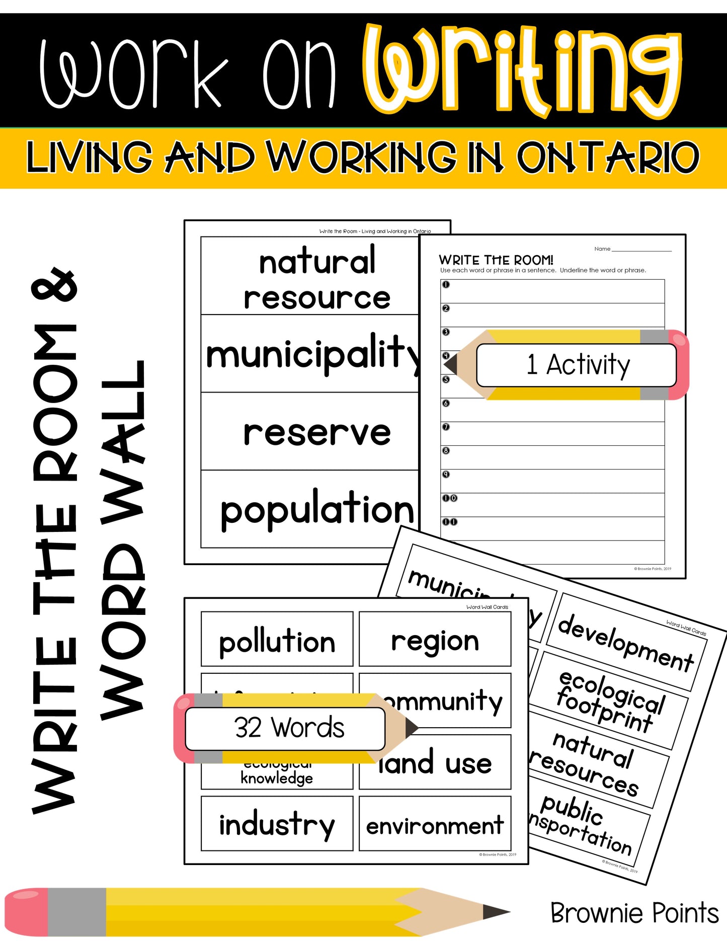 Work on Writing - Living and Working in Ontario