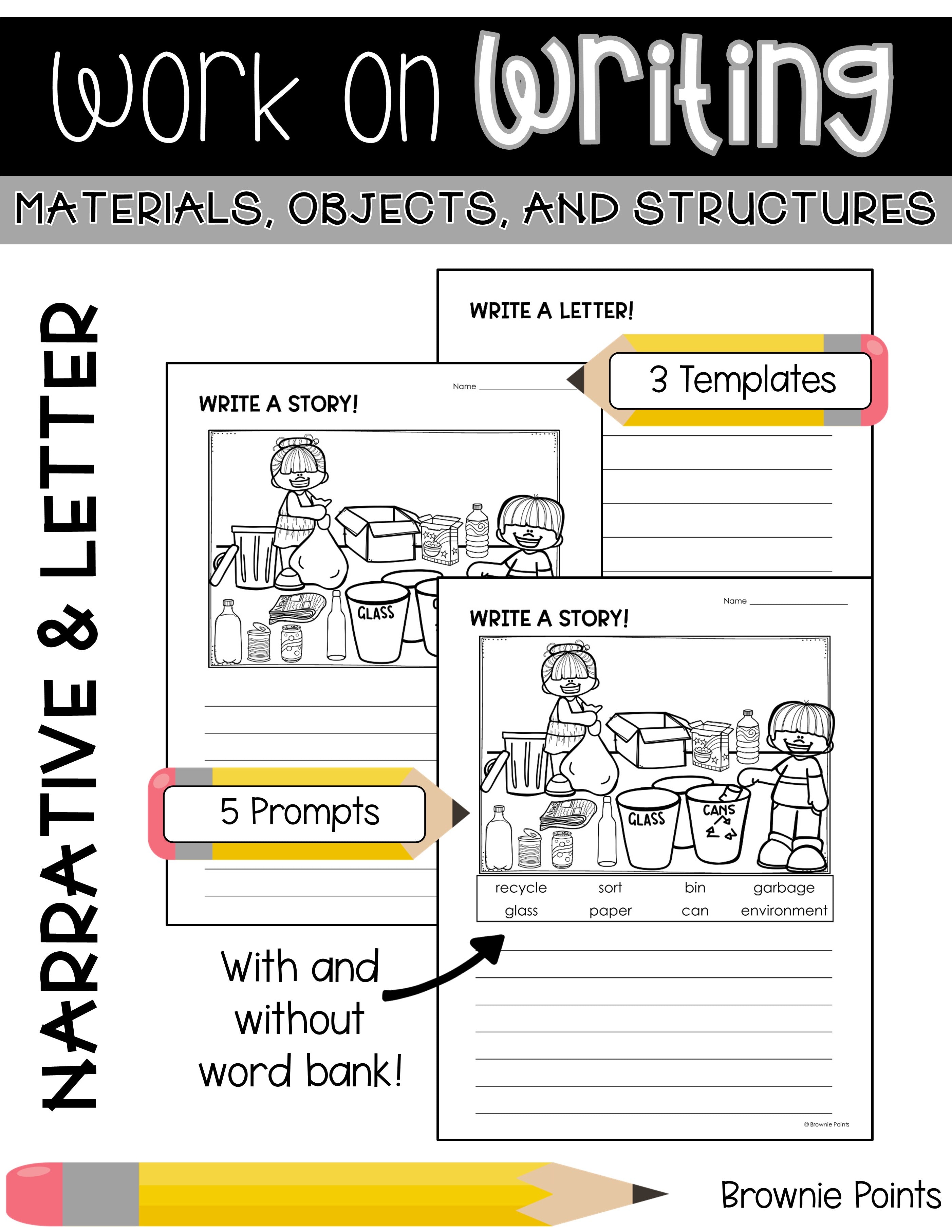 Writing Teaching Material Work on Writing - Materials, Objects, and Structures – Brownie Points ...