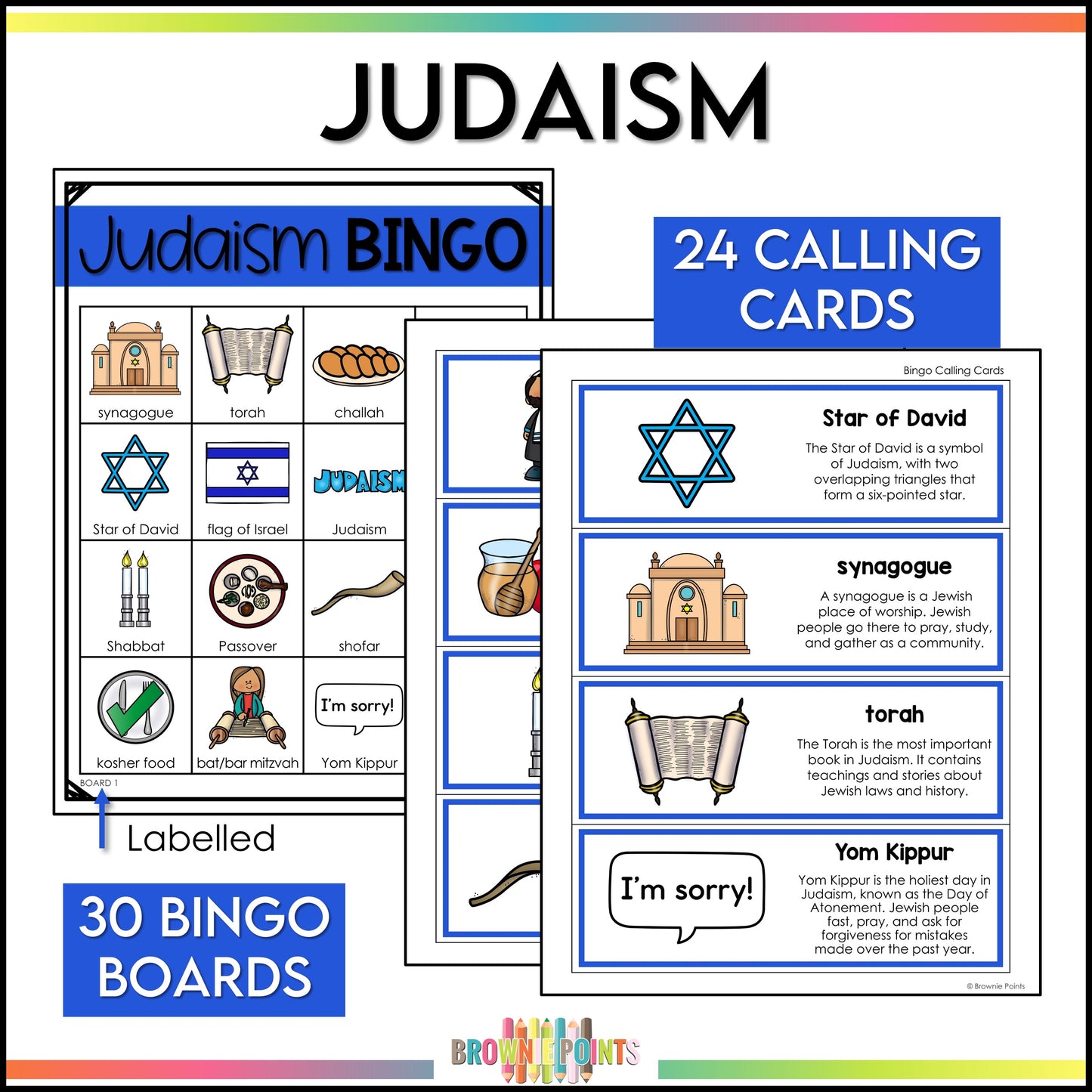 World Religions Bingo Games Bundle