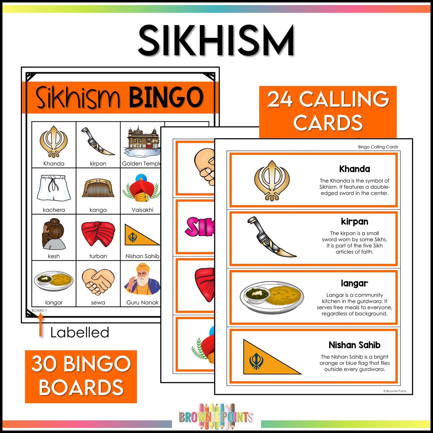 World Religions Bingo Games Bundle