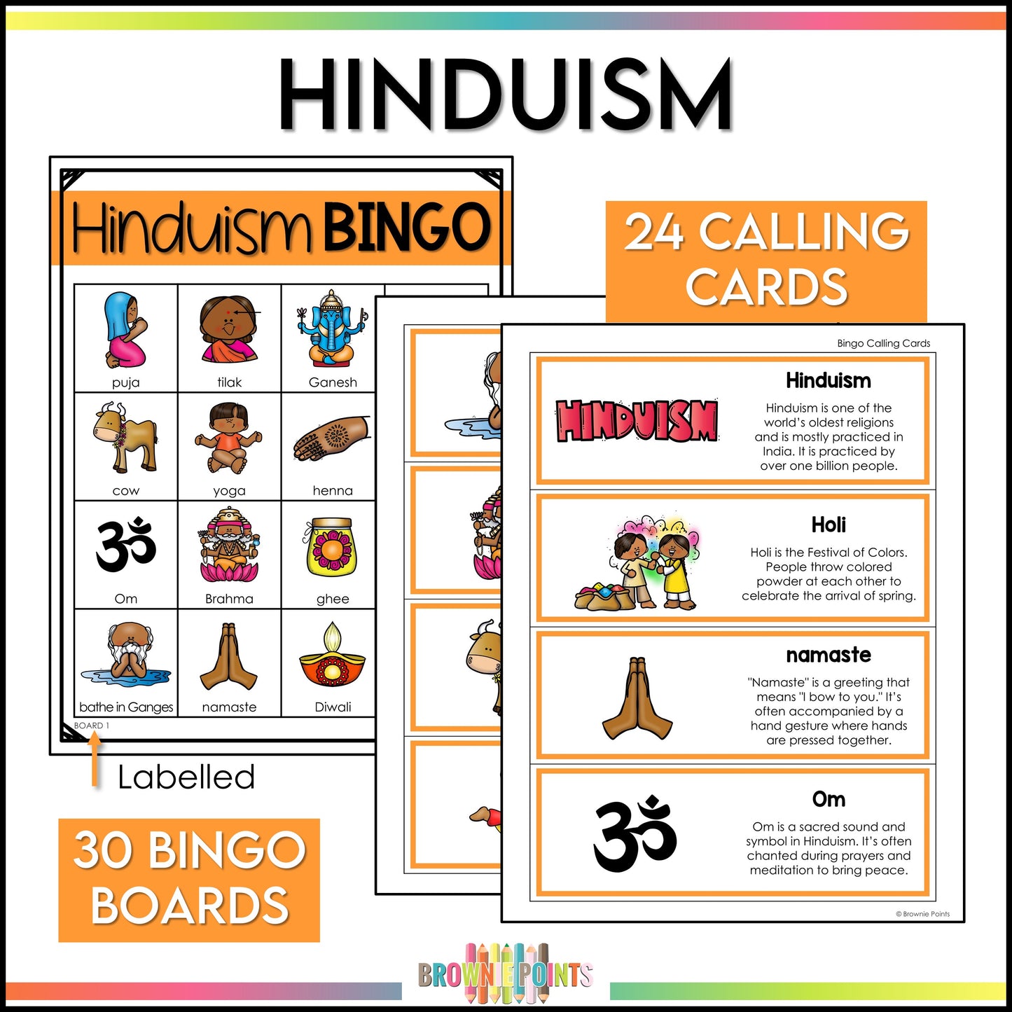 World Religions Bingo Games Bundle