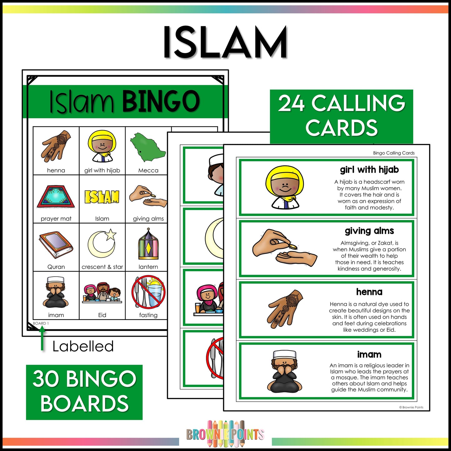 World Religions Bingo Games Bundle